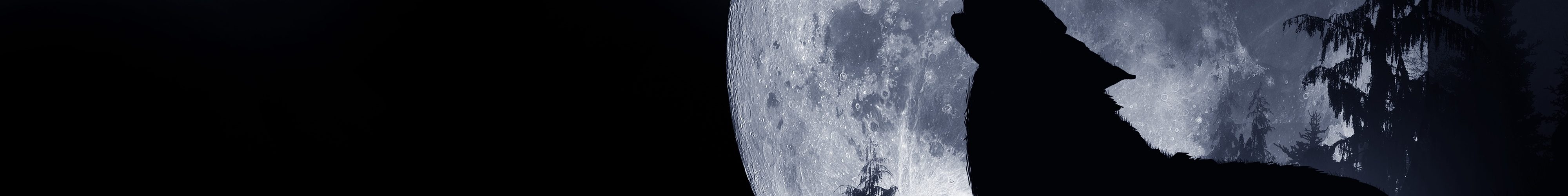 lobo aullando la luna